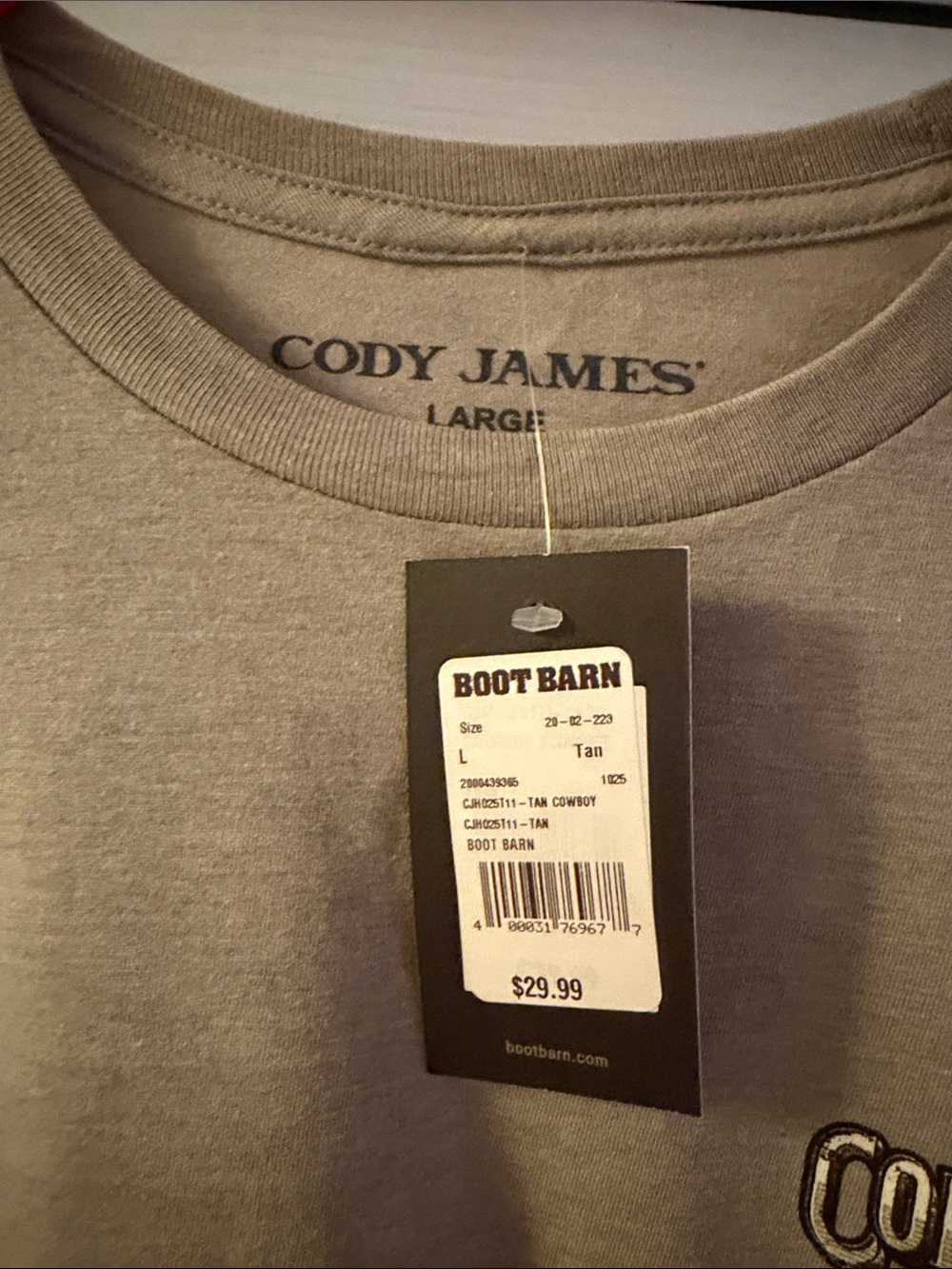Cody James Tan Long Sleeve Tee - Men's